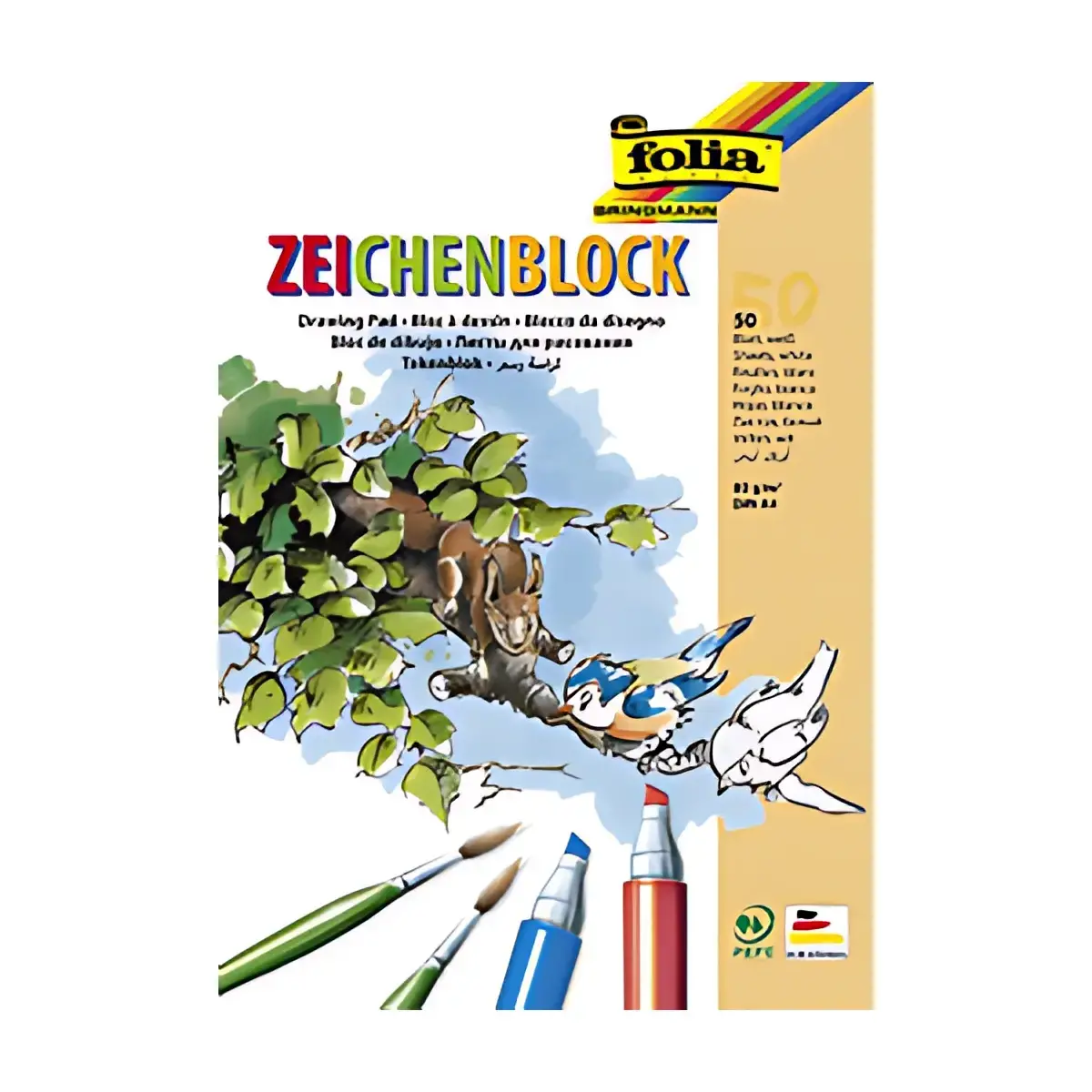 folia Tekentablet, 80 g/m2, A4, 50 vellen