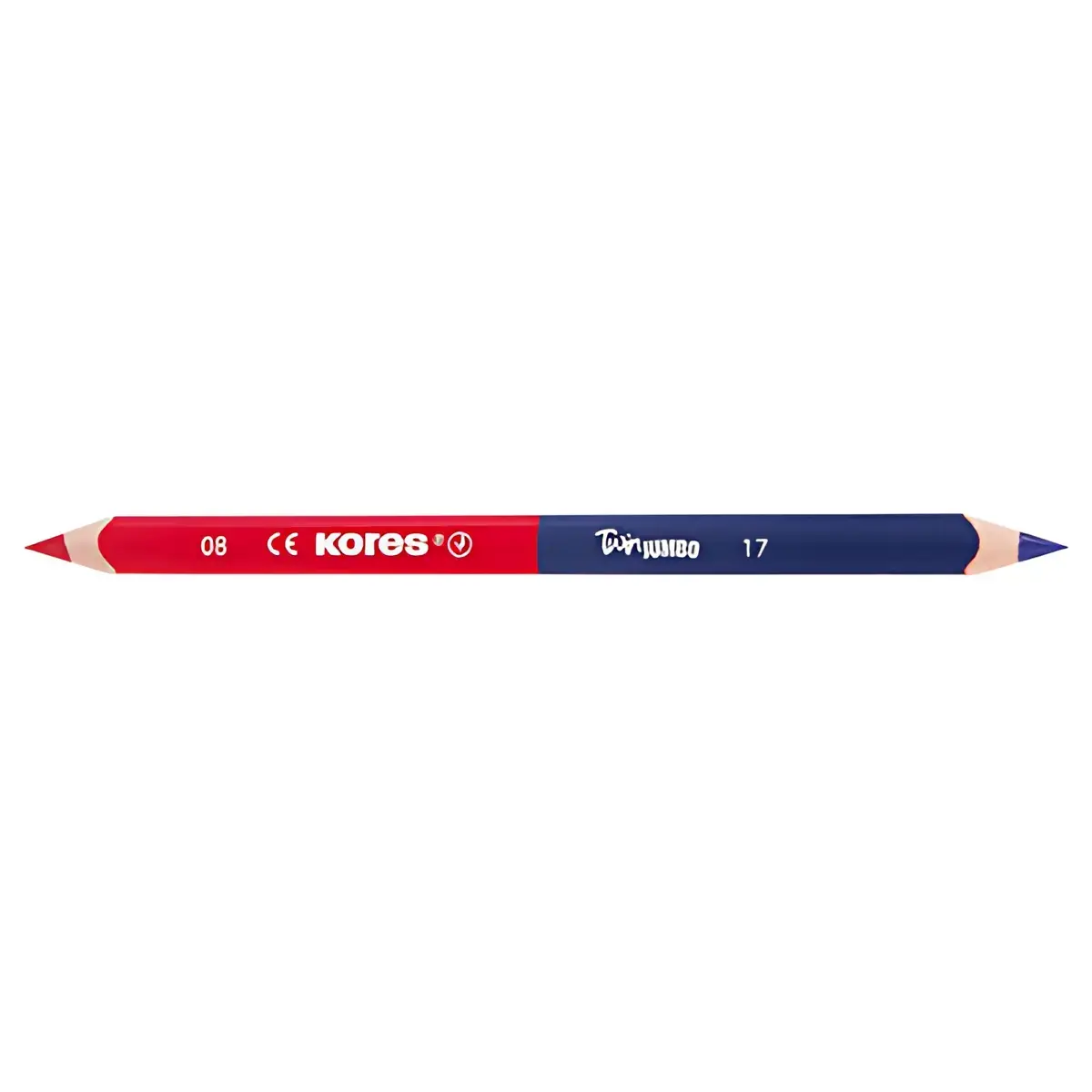 Kores TWIN Jumbo kleurpotlood, blauw/rood, driehoekig