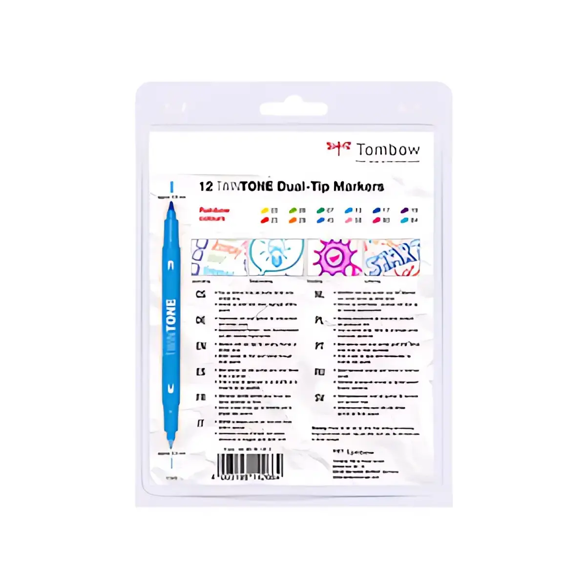 Tombow Stift met dubbele punt 'TwinTone' Rainbow, set van 12