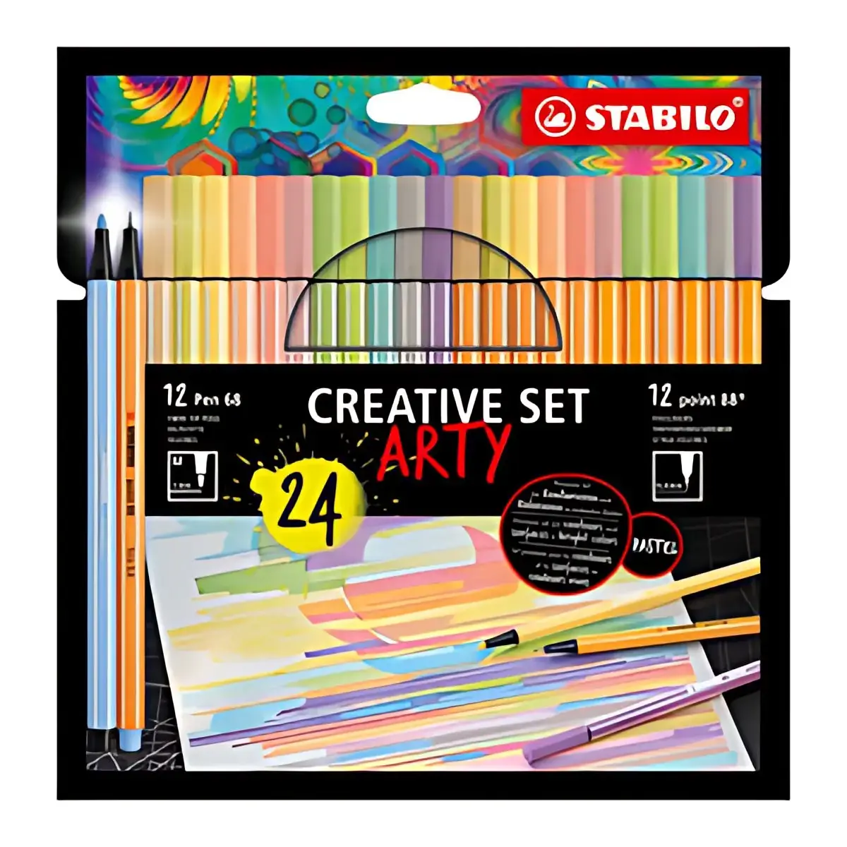 STABILO Creatief set point 88/Pen 68 ARTY, kartonnen etui van 24