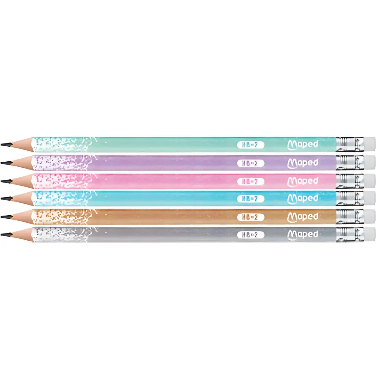 MAPED Grafietpotlood hout HB GLITTER, met gum 