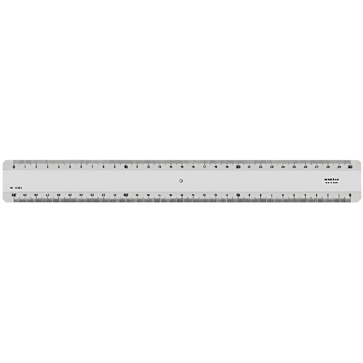 MINERVA Vlakke liniaal met 2 schuine kanten, 200 mm 