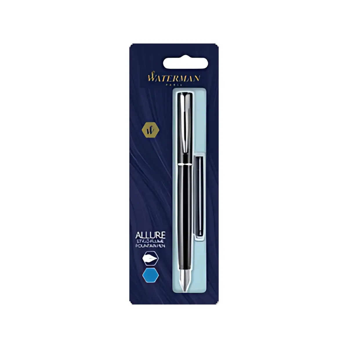 WATERMAN Vulpen Allure, Zwart C.T., in blisterverpakking