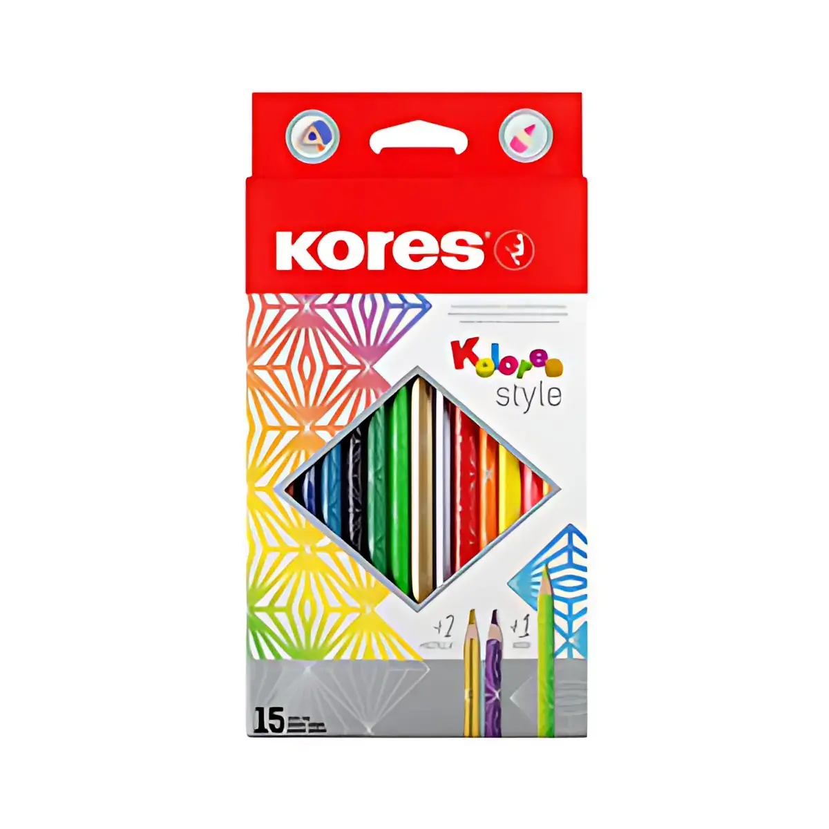 Kores Kleurpotlood 'Kolores Style', kartonnen etui van 15 stuks