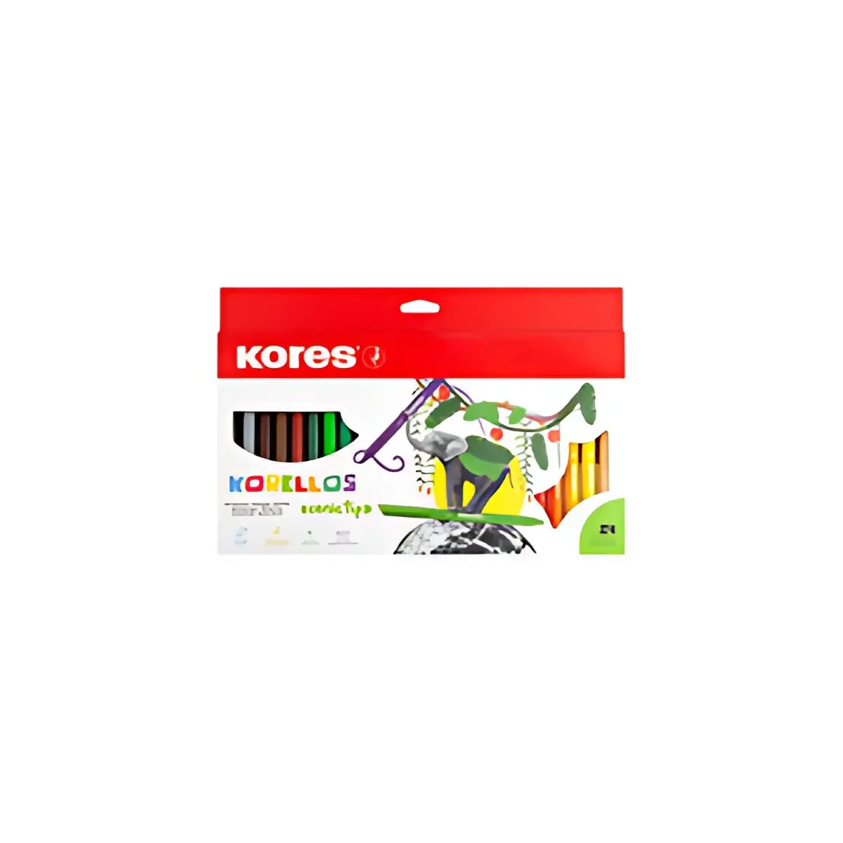 Kores Kleurstiften 'Korello', groot, etui van 24 
