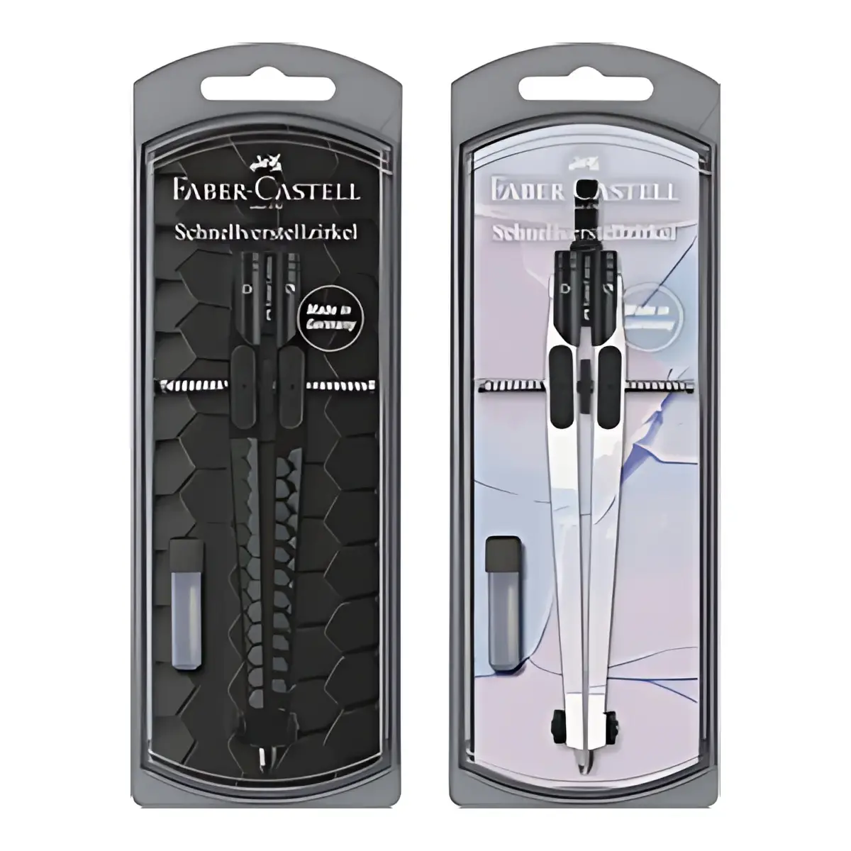 5 FABER-CASTELL snelinstelbare passer DARK & BRIGHT, assorti