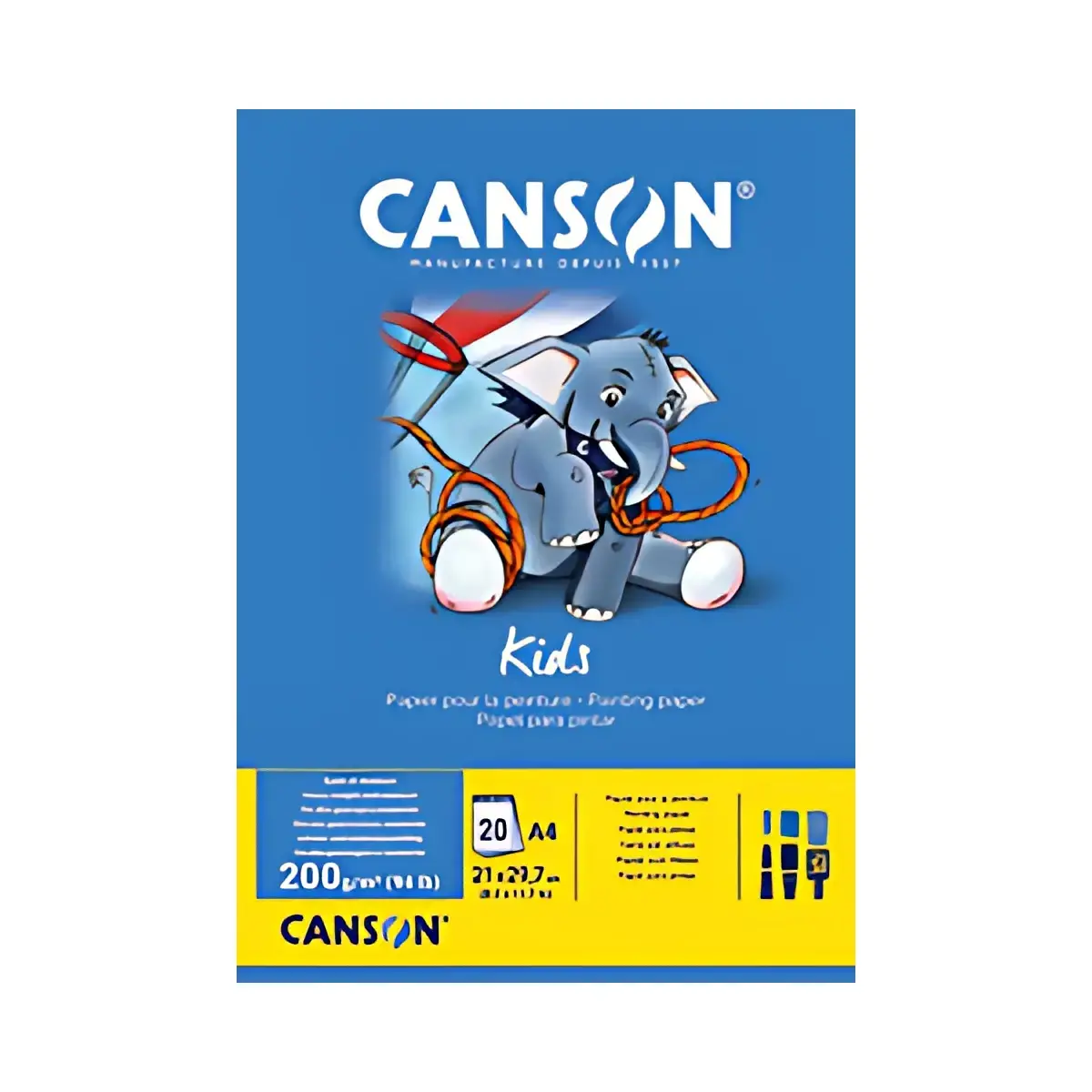 CANSON Papierblok voor kinderschilderkunst, A4, 200 g/m2