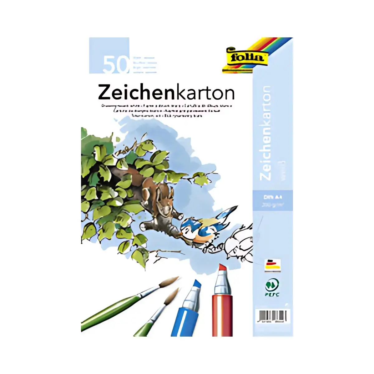 folia Tekenkarton, A3, 200 g/m2, wit