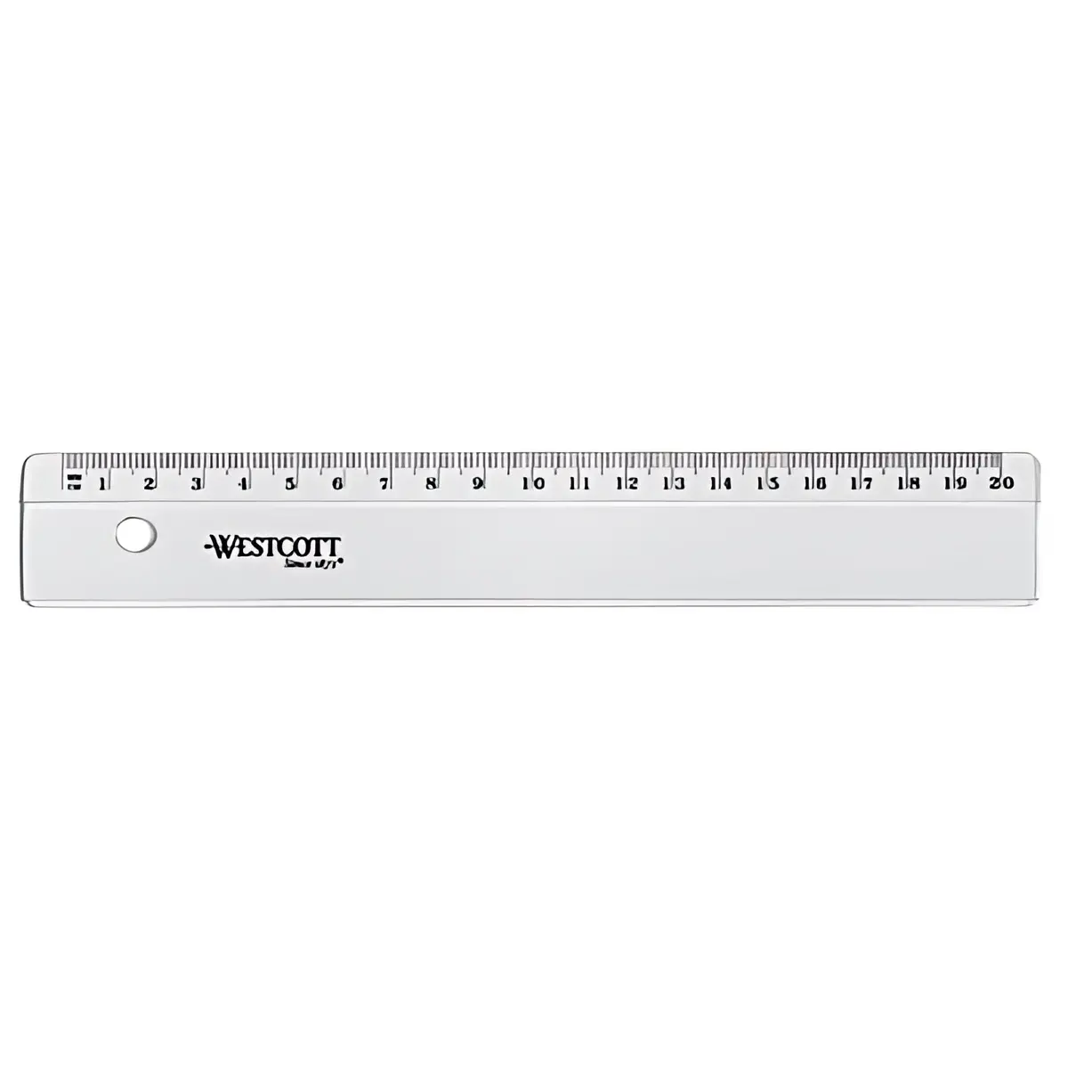 WESTCOTT Platte liniaal, van kunststof, lengte: 500 mm