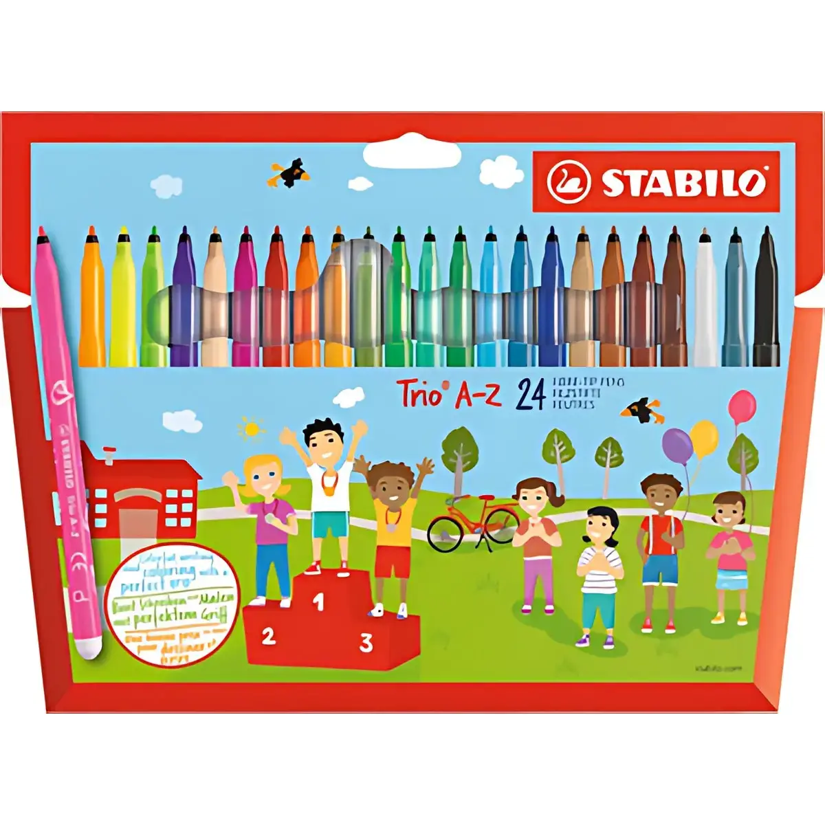 STABILO Feutre Trio A-Z, kartonnen etui van 24 
