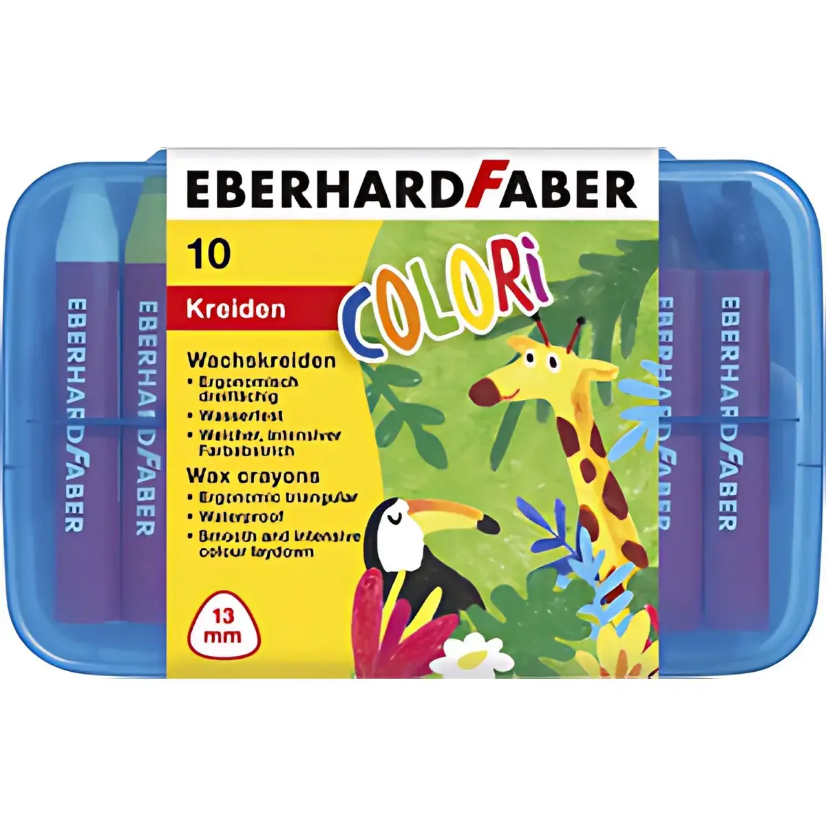 EBERHARD FABER Driehoekige waskrijt COLORI, etui van 10 