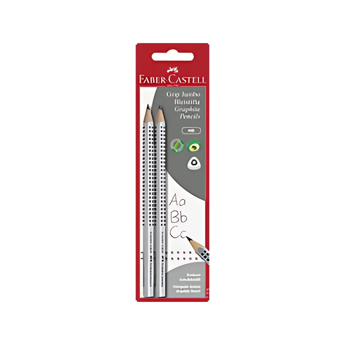 FABER-CASTELL Grafietpotlood Jumbo GRIP, blister van 2