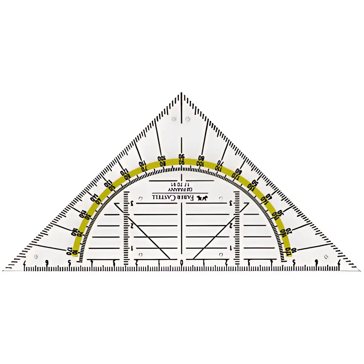 FABER-CASTELL Geometrische driehoek BK 25 klein, zonder handgreep 
