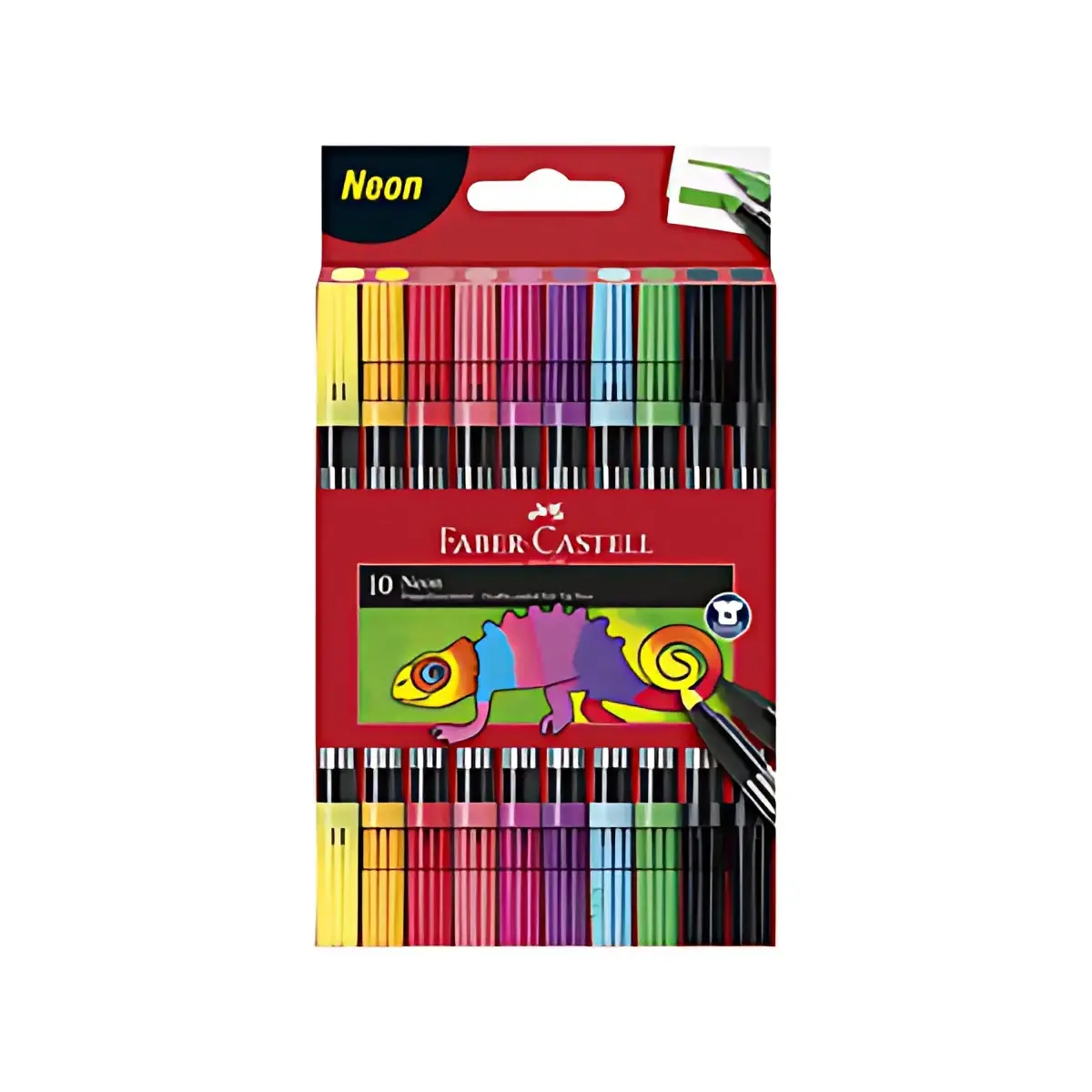 FABER-CASTELL Dubbelpunts stift Neon, etui van 10