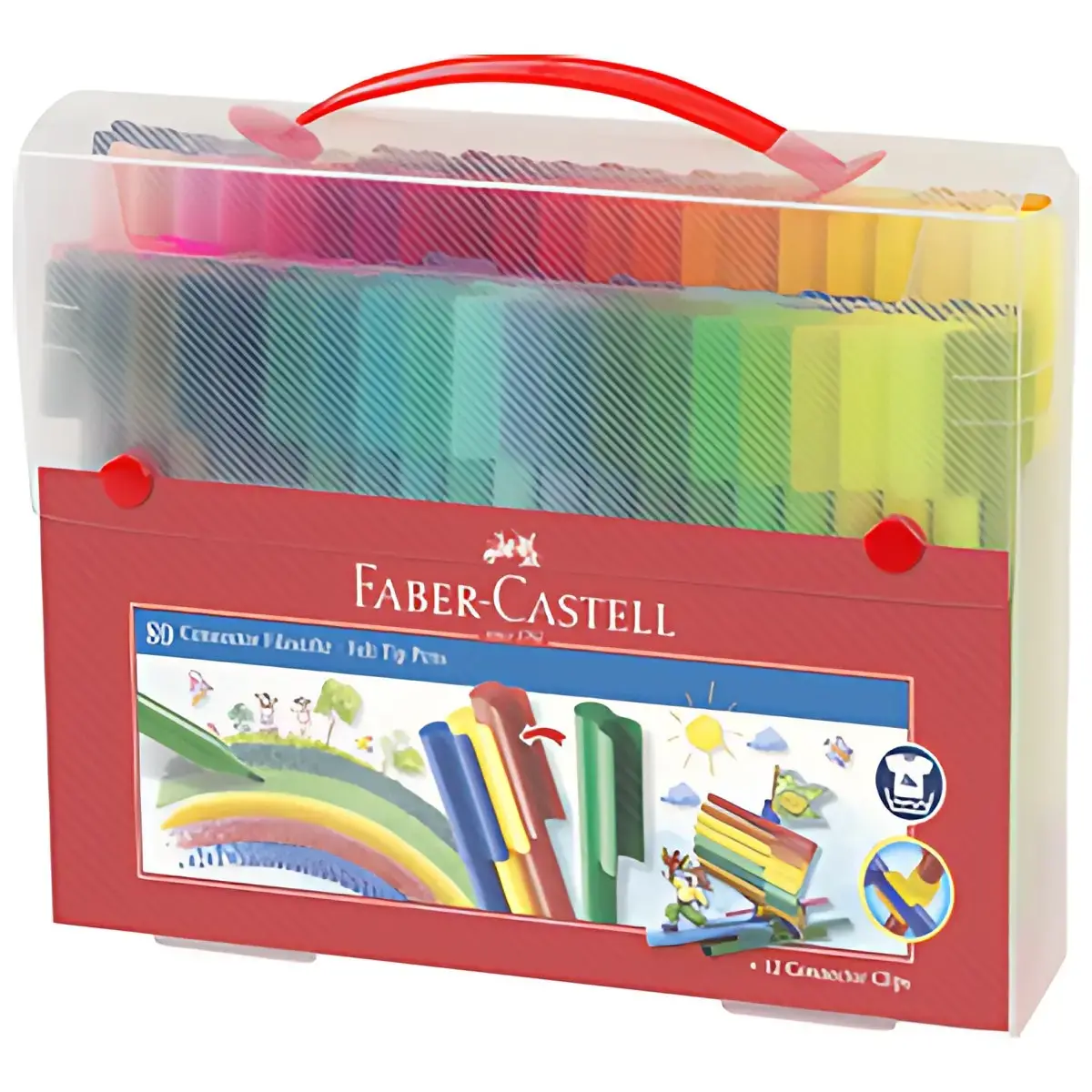 FABER-CASTELL Connector Pen viltstift, set van 80