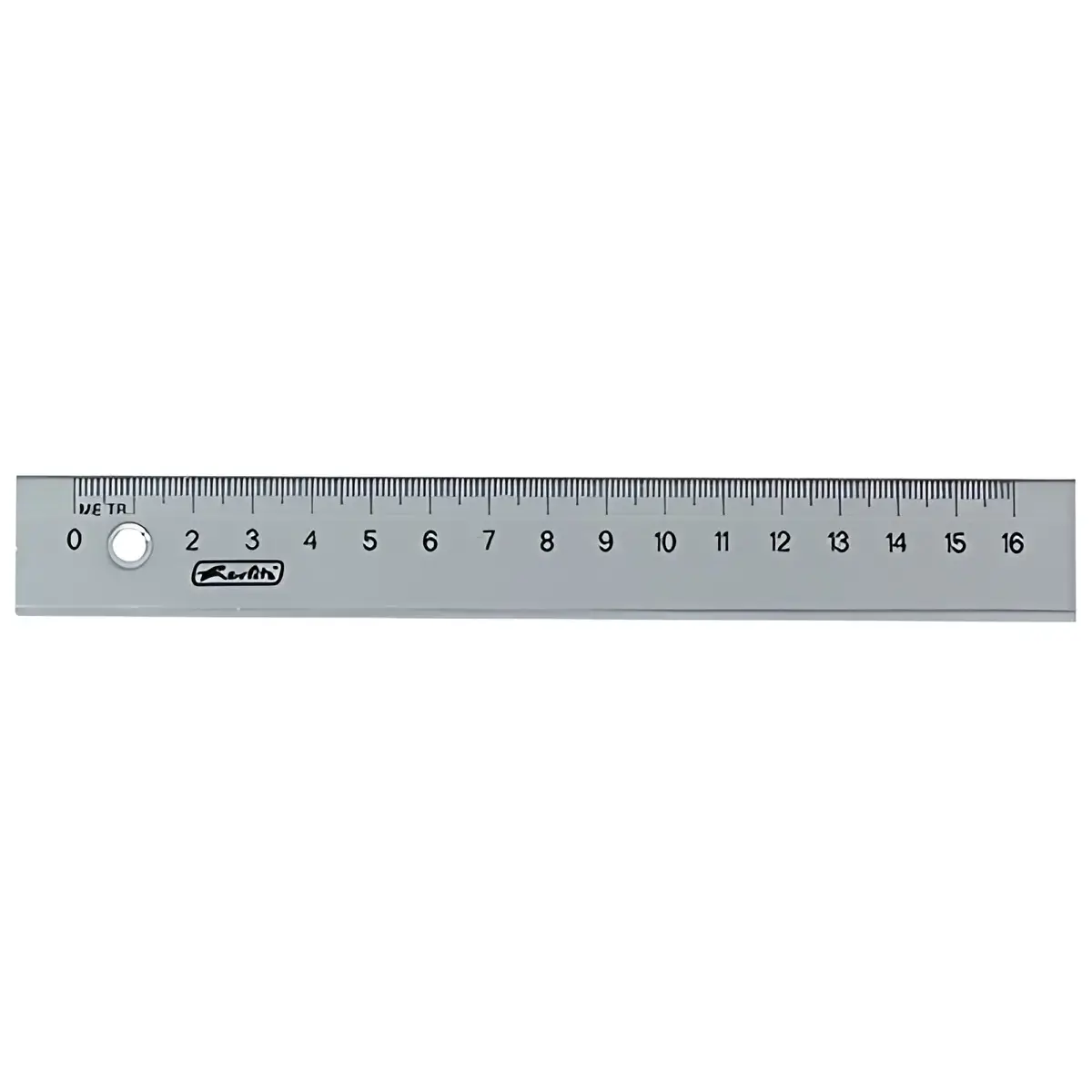 Plastic liniaal - 160 mm lang - transparant - Herlitz