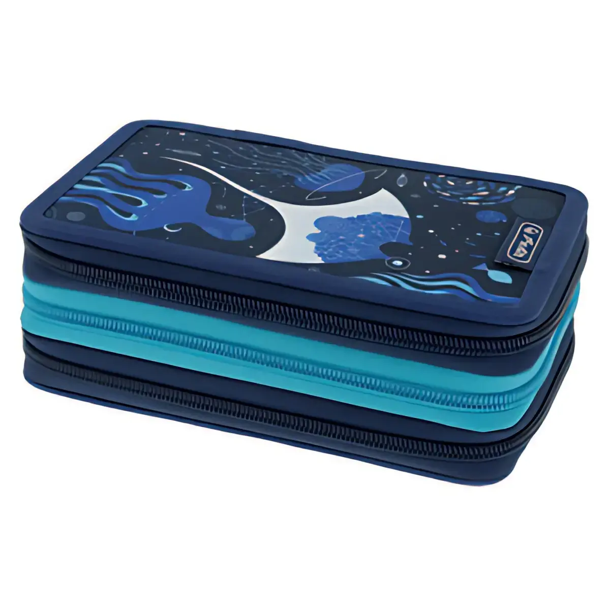 HERLITZ Schooletui TriCase 'Deep Ocean', 31 stuks 