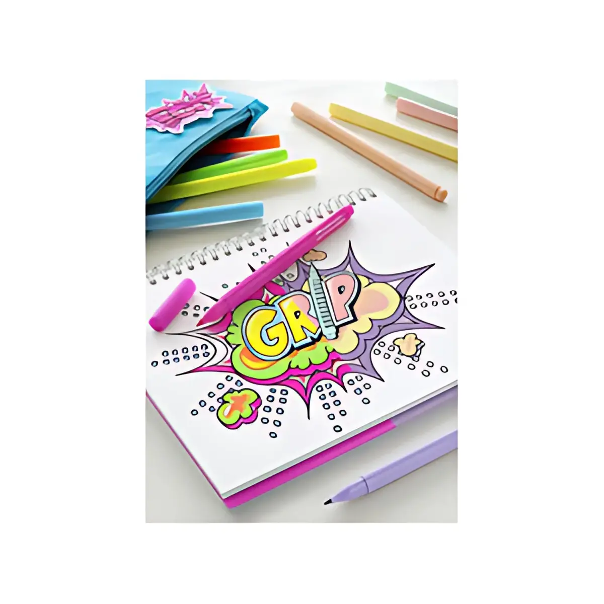 FABER-CASTELL GRIP stiften fluo + pastel, etui van 10 