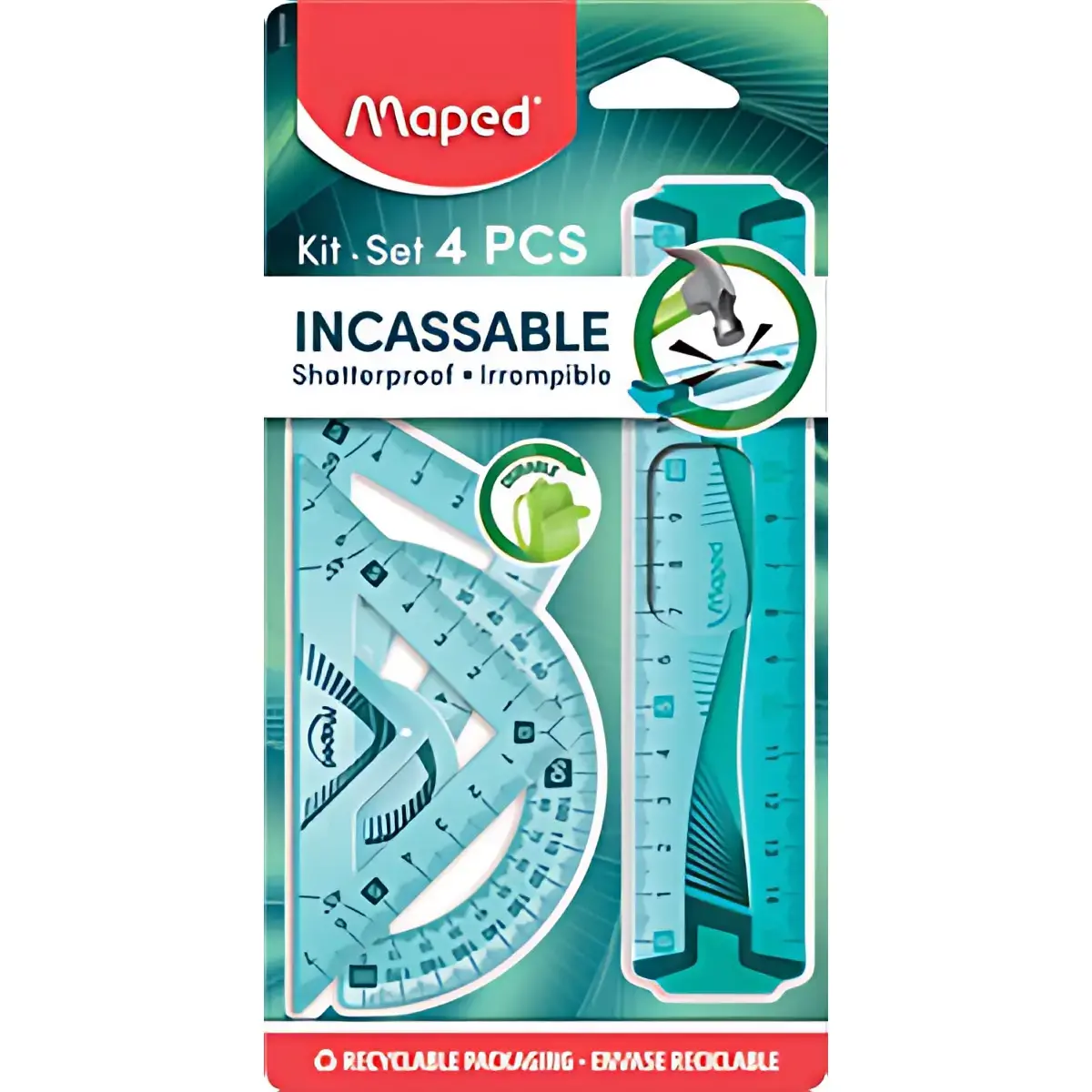 MAPED mini geometrieset Flex, onbreekbaar, 4-delig