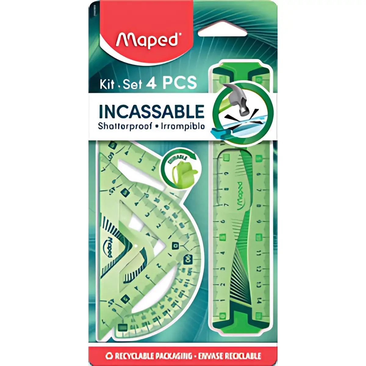 MAPED mini geometrieset Flex, onbreekbaar, 4-delig