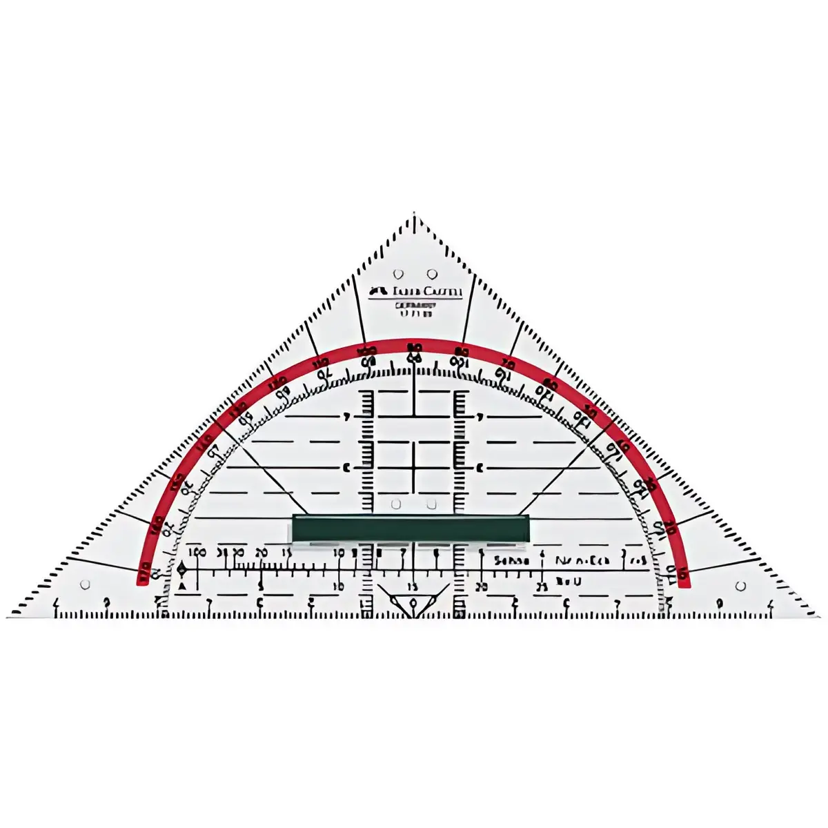 FABER-CASTELL Grote geometrische geodriehoek BK 1, met handvat