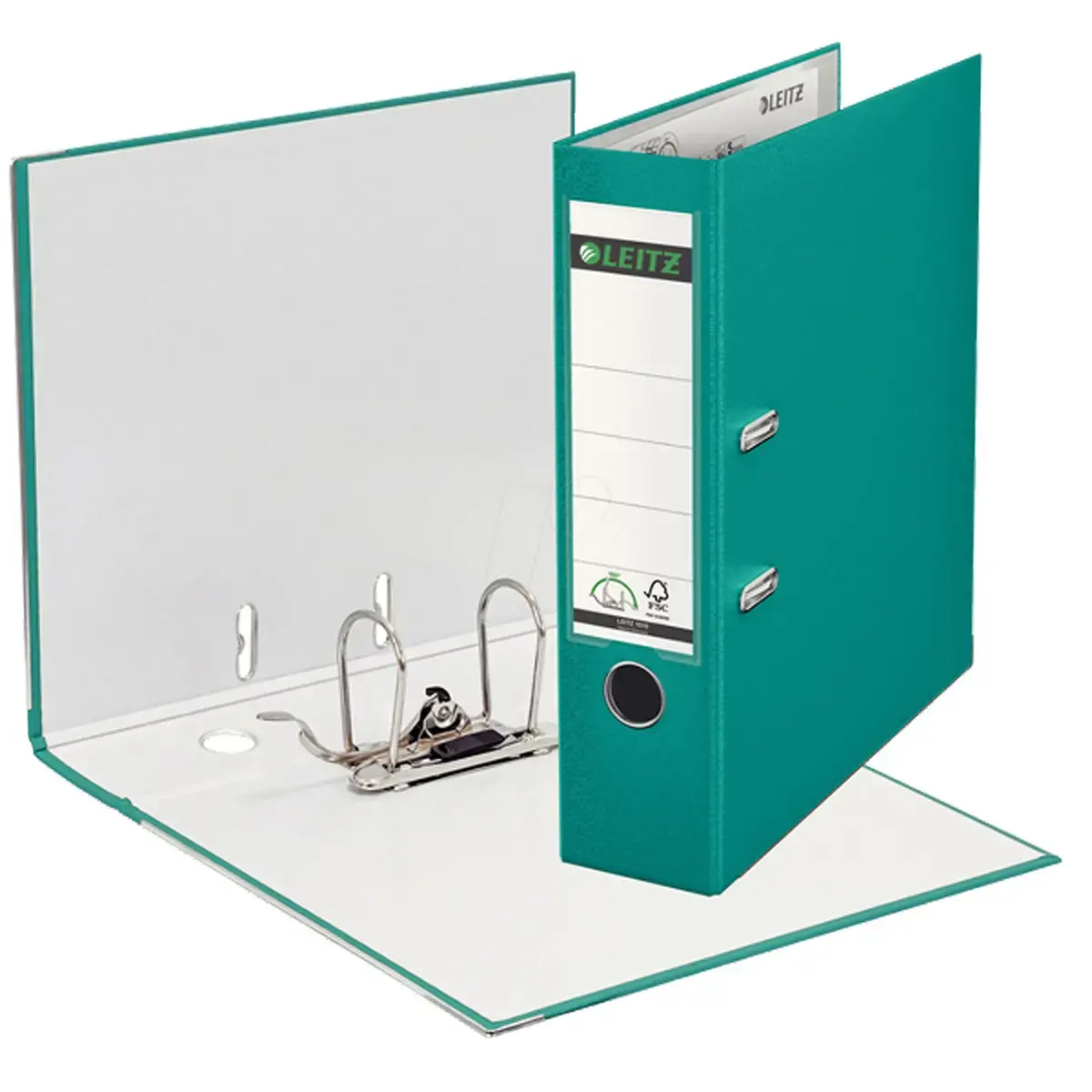20 LEITZ Hefboomordners 180 graden, A4, 80 mm, turquoise