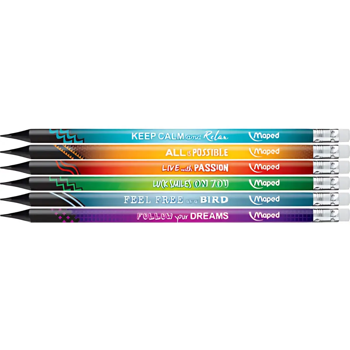 12 MAPED potloden grafiet BLACK'PEPS ENERGY, hardheid: HB, etui 12