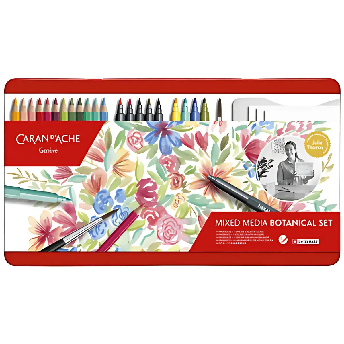 CARAN D'ACHE Tekenset 'SET BOTANIQUE', 24-delig