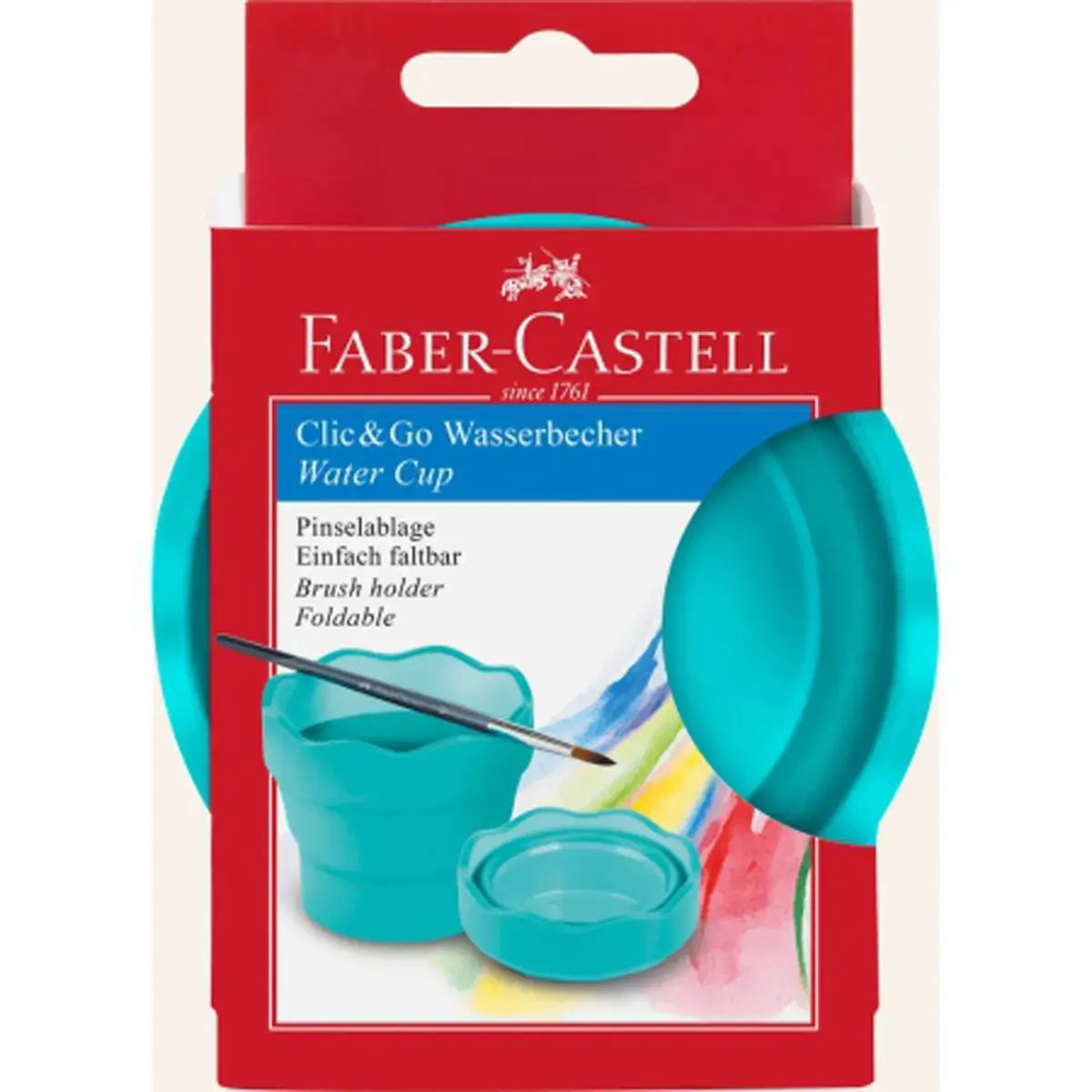 FABER-CASTELL Beker CLIC & GO, turquoise
