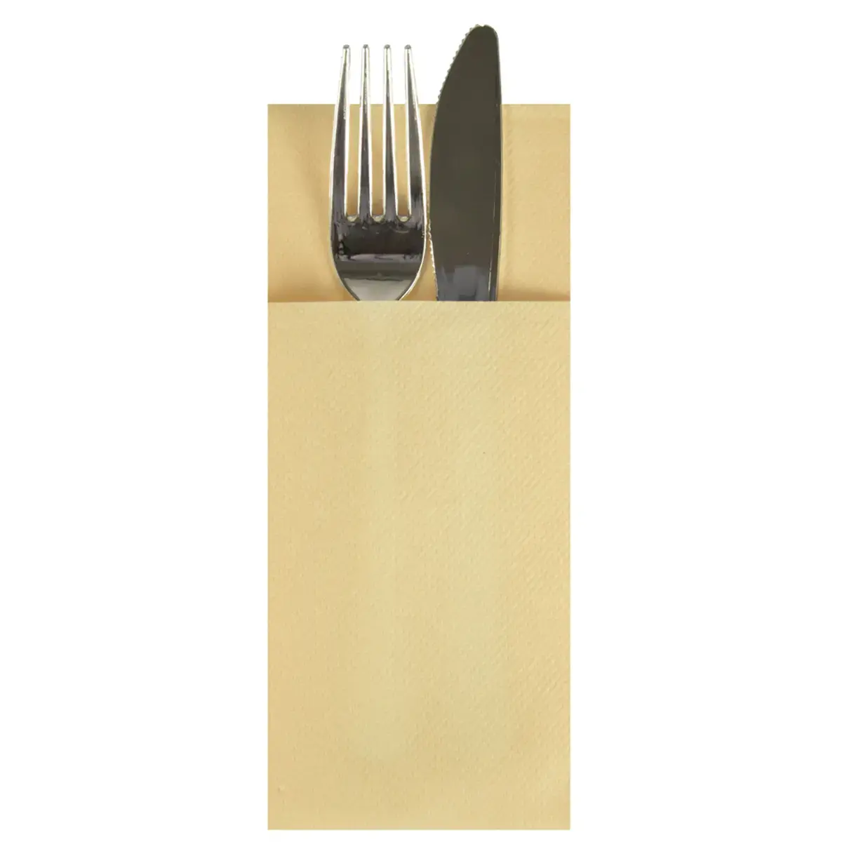Zakdoekservet, vouw 1/8, per 100, crème - Starpak