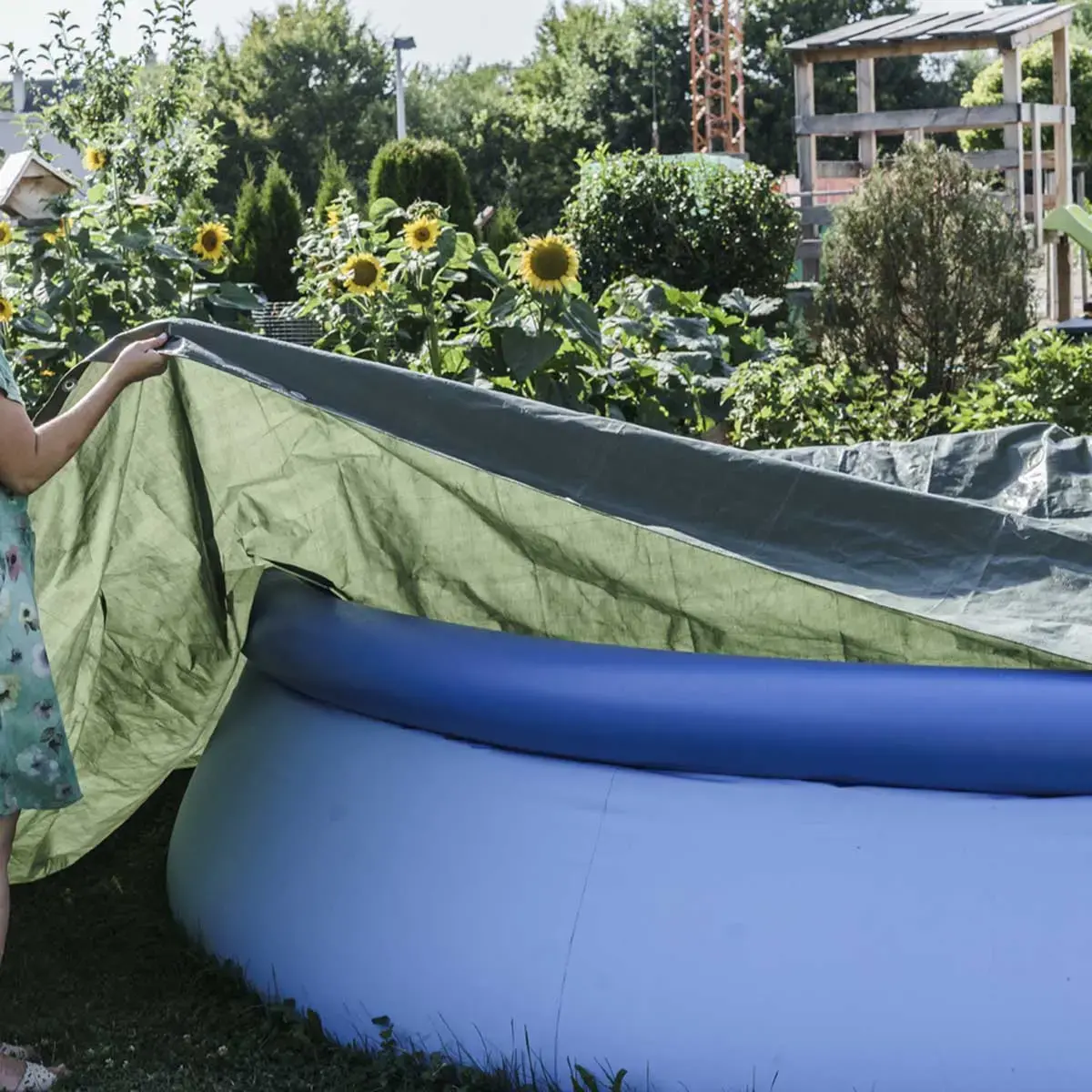 Zeildoek met ogen, 3 x 4 m, 150 g, groen - Agriplus 