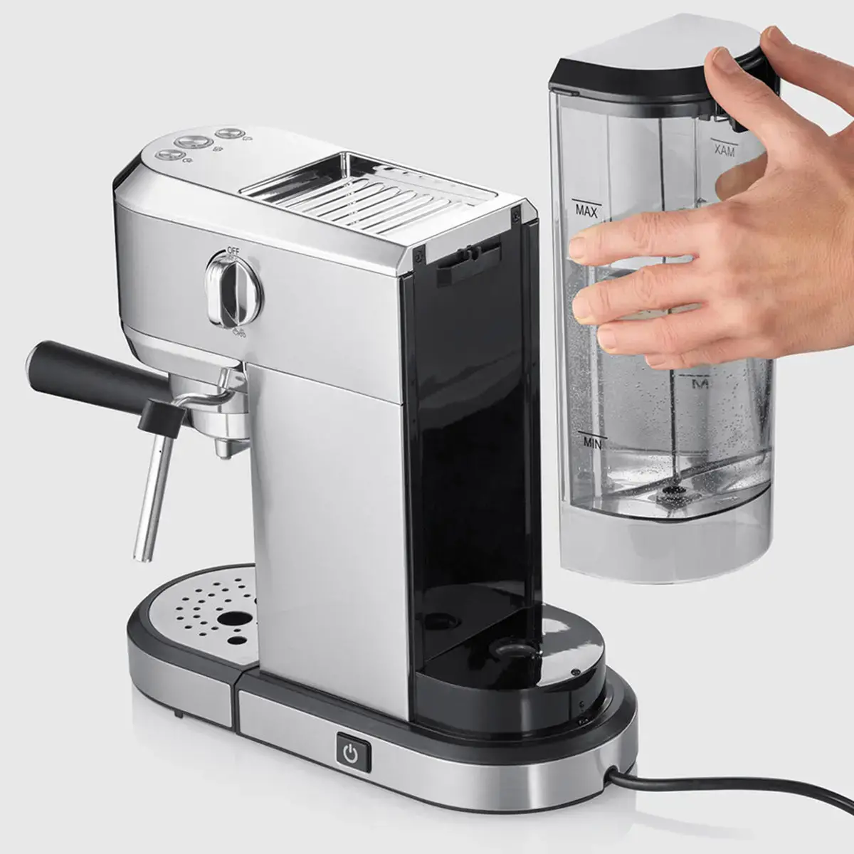 Espressomachine KA 5997, 1.350 watt, zilver - Severin