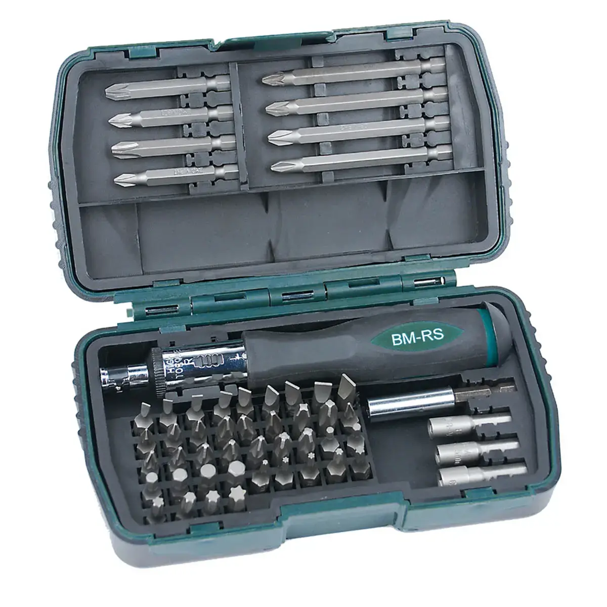 Set van 53 doppen, kunststof doos - Brüder Mannesmann