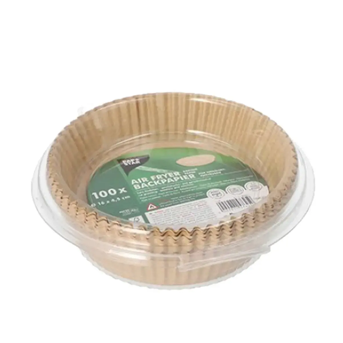 Vooraf gesneden bakpapier - diameter 200 mm - Bruin - Papstar 