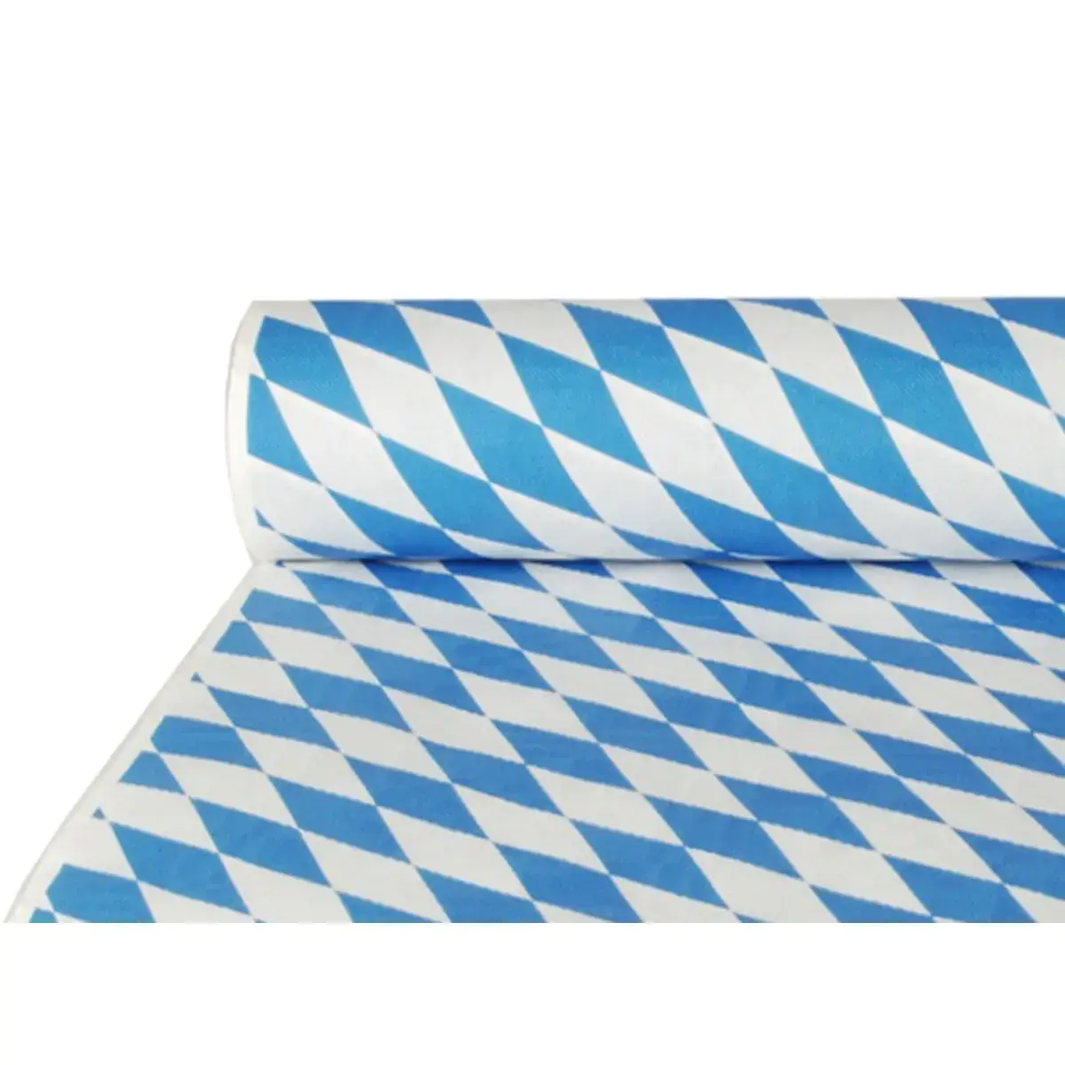 Damast tafellaken - op rol - Beiers blauw - Papstar