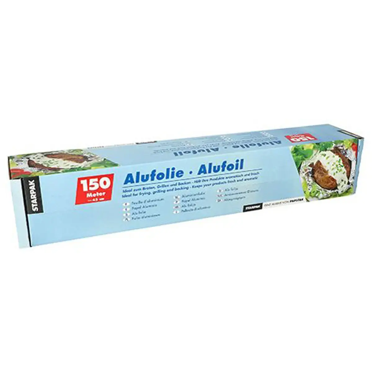 Aluminiumfolie, breedte: 300 mm, lengte: 150 m - Starpak
