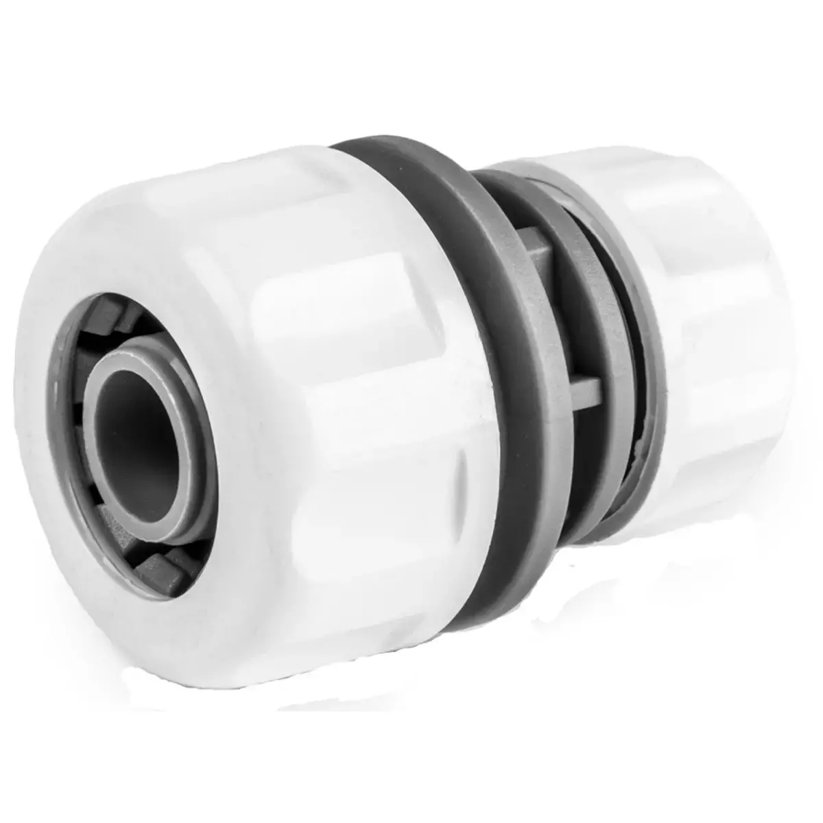 Witte lijn slangconnector, 1' naar 3/4', wit - Bradas