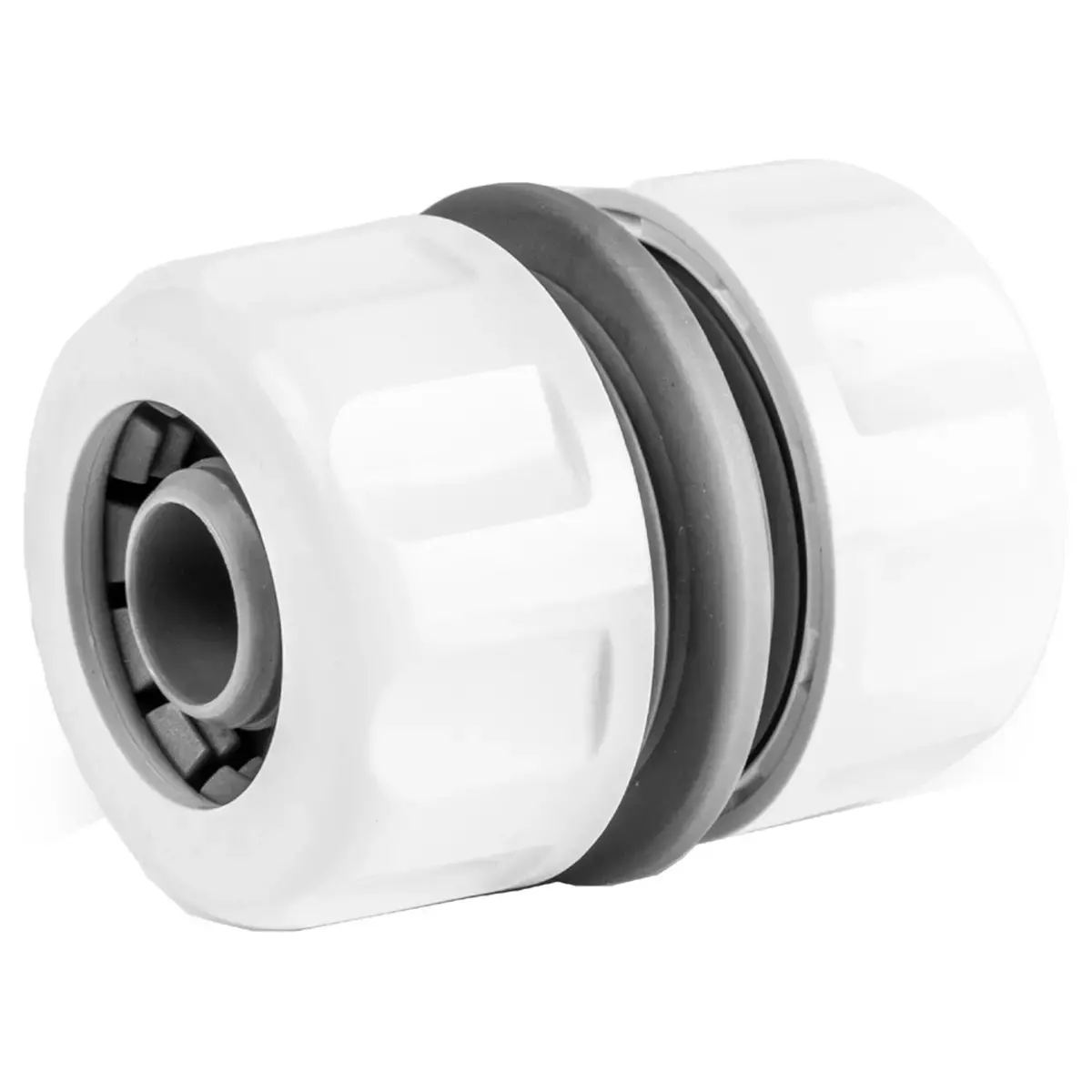 Witte lijn slangconnector, 1' naar 3/4', wit - Bradas