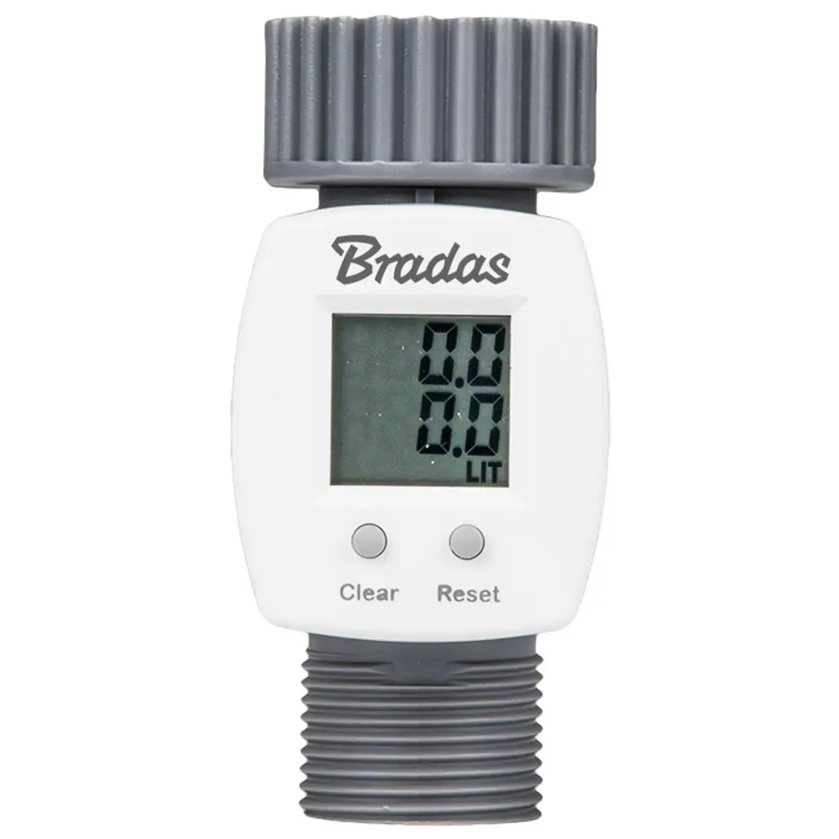 Digitale waterdebietmeter WHITE LINE, 3/4', grijs - Bradas