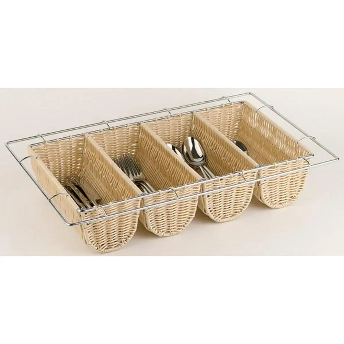 Bestekbak BUFFET GN 1/1, 4 compartimenten, beige - Aps