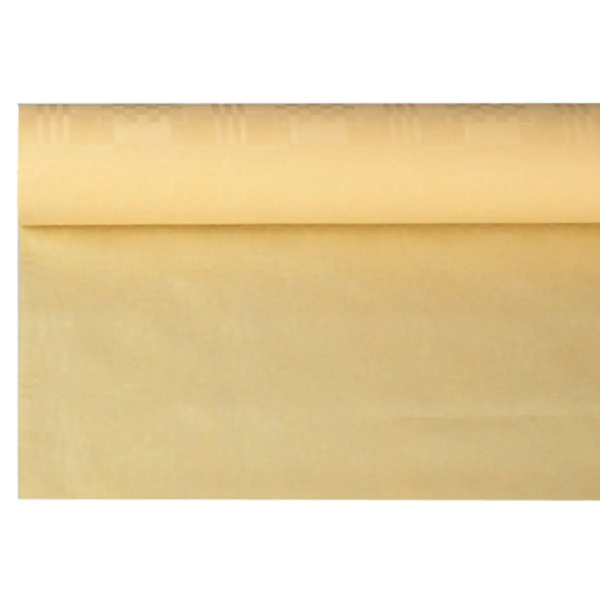 Damast tafellaken - (b) 1,0 x (l) 50 m - Geel - Papstar
