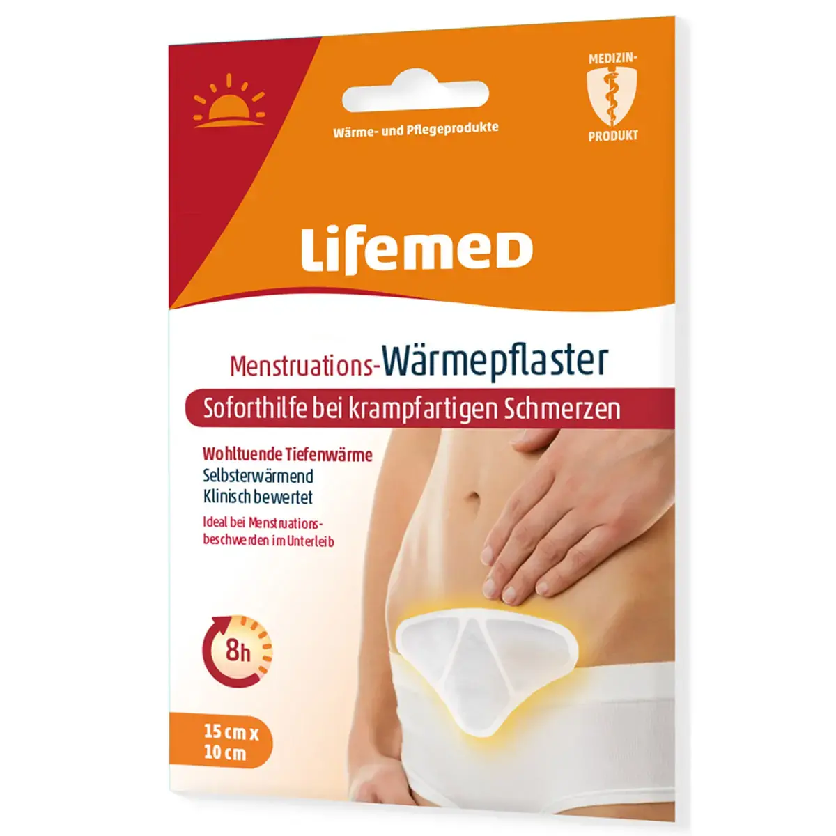 Warmtepleister voor pijnlijke menstruatie, wit - Lifemed 