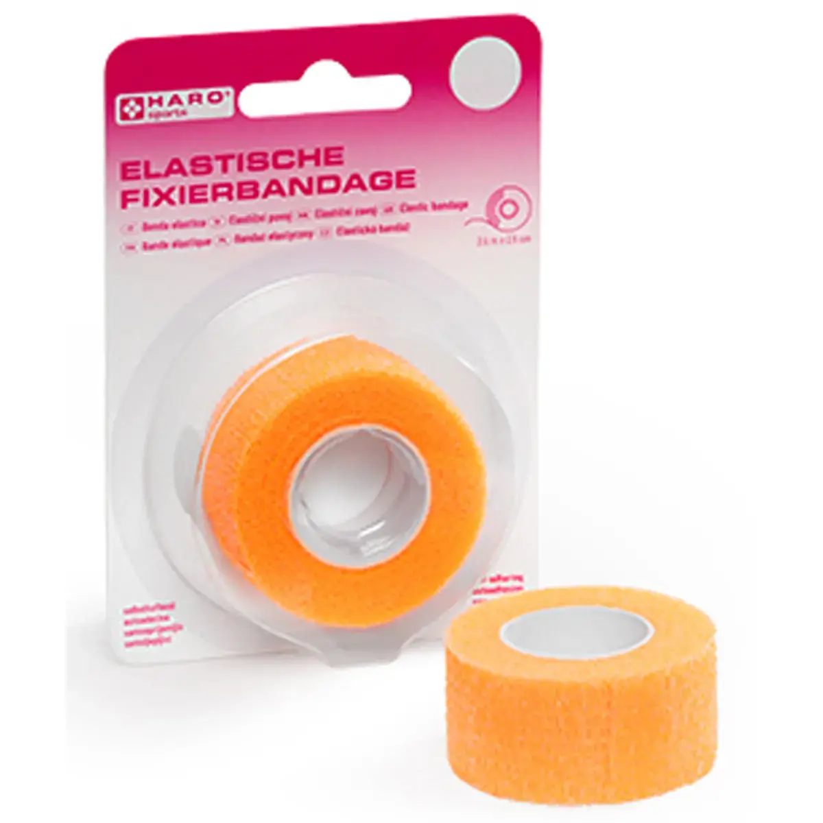 Elastische fixatieband, 25 mm x 2,5 m, huidskleur - Haro 