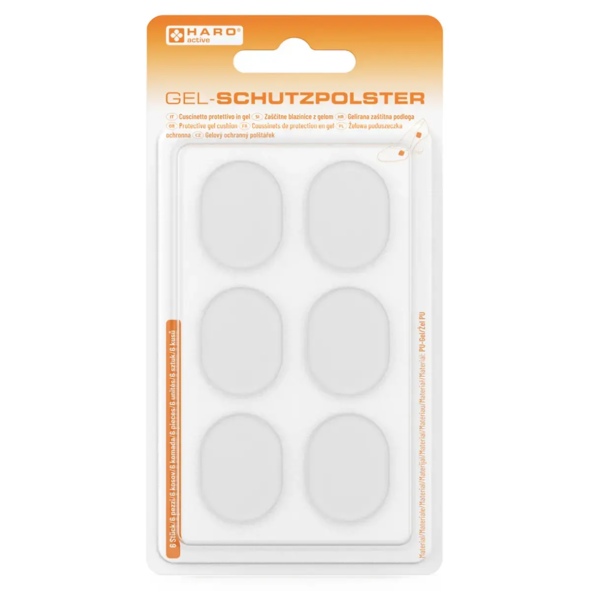 Gel beschermkussentjes voor de voeten, set van 6 - Haro