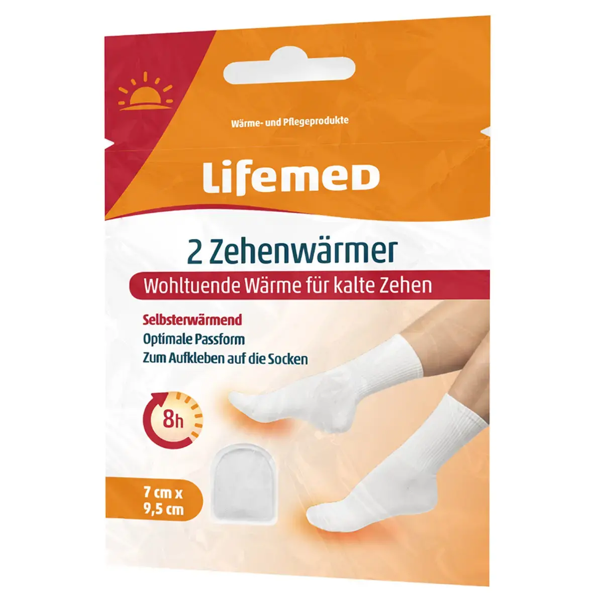 Verwarmingspleister voor tenen, 70 x 95 mm, wit - Lifemed