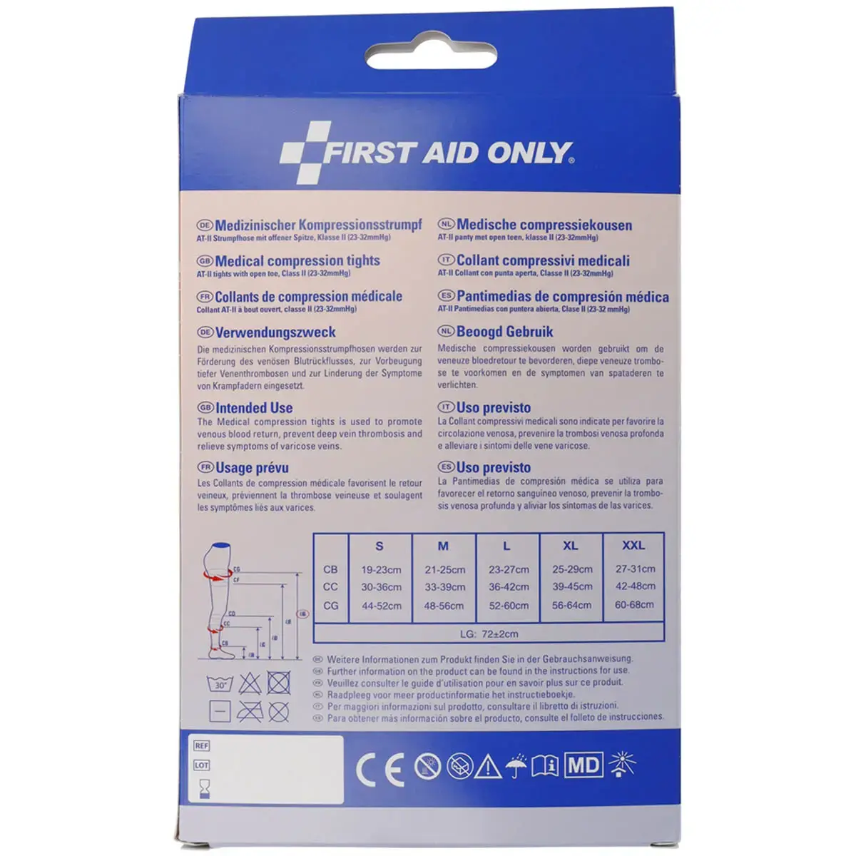 Compressiekousen, XXL, zwart - First Aid Only