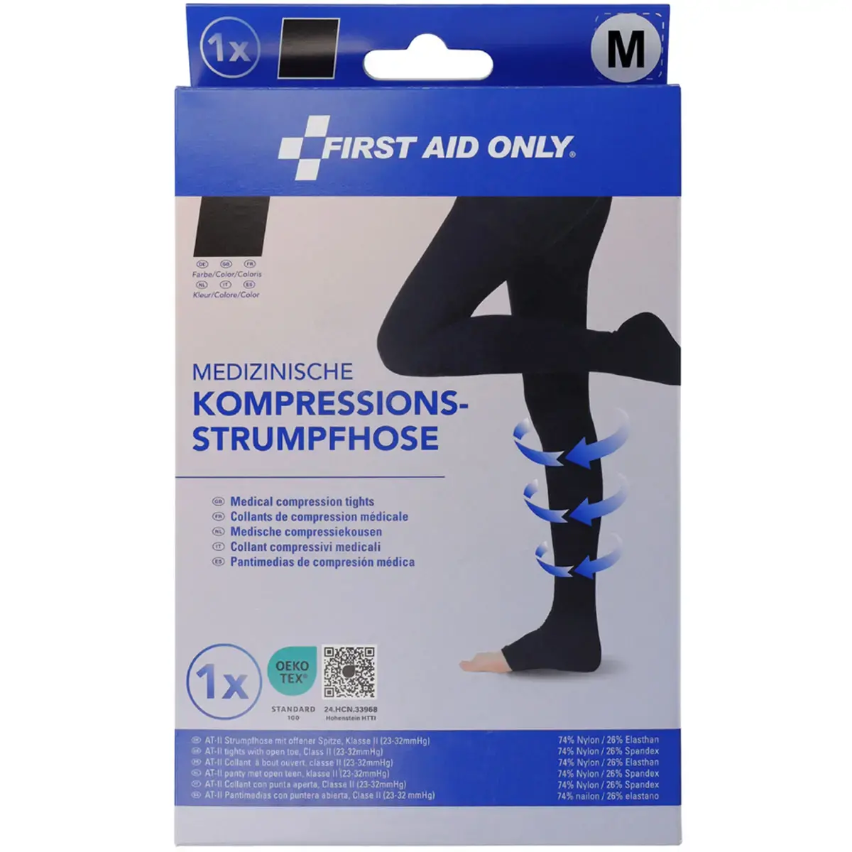 Compressiekousen, XXL, zwart - First Aid Only