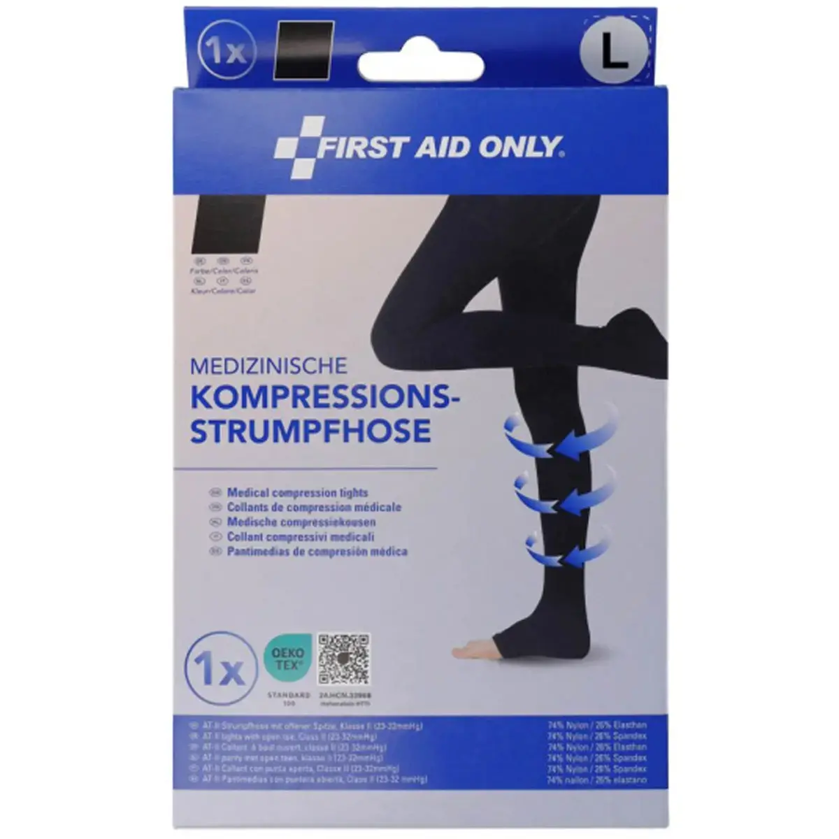 Compressiekousen, XXL, zwart - First Aid Only