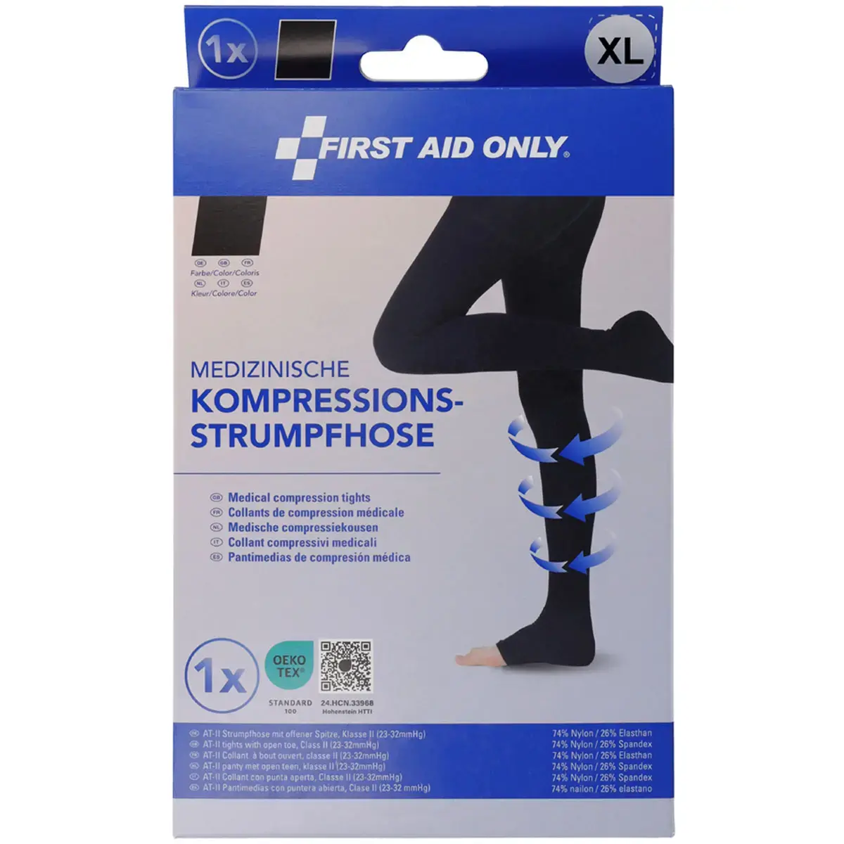 Compressiekousen, XXL, zwart - First Aid Only