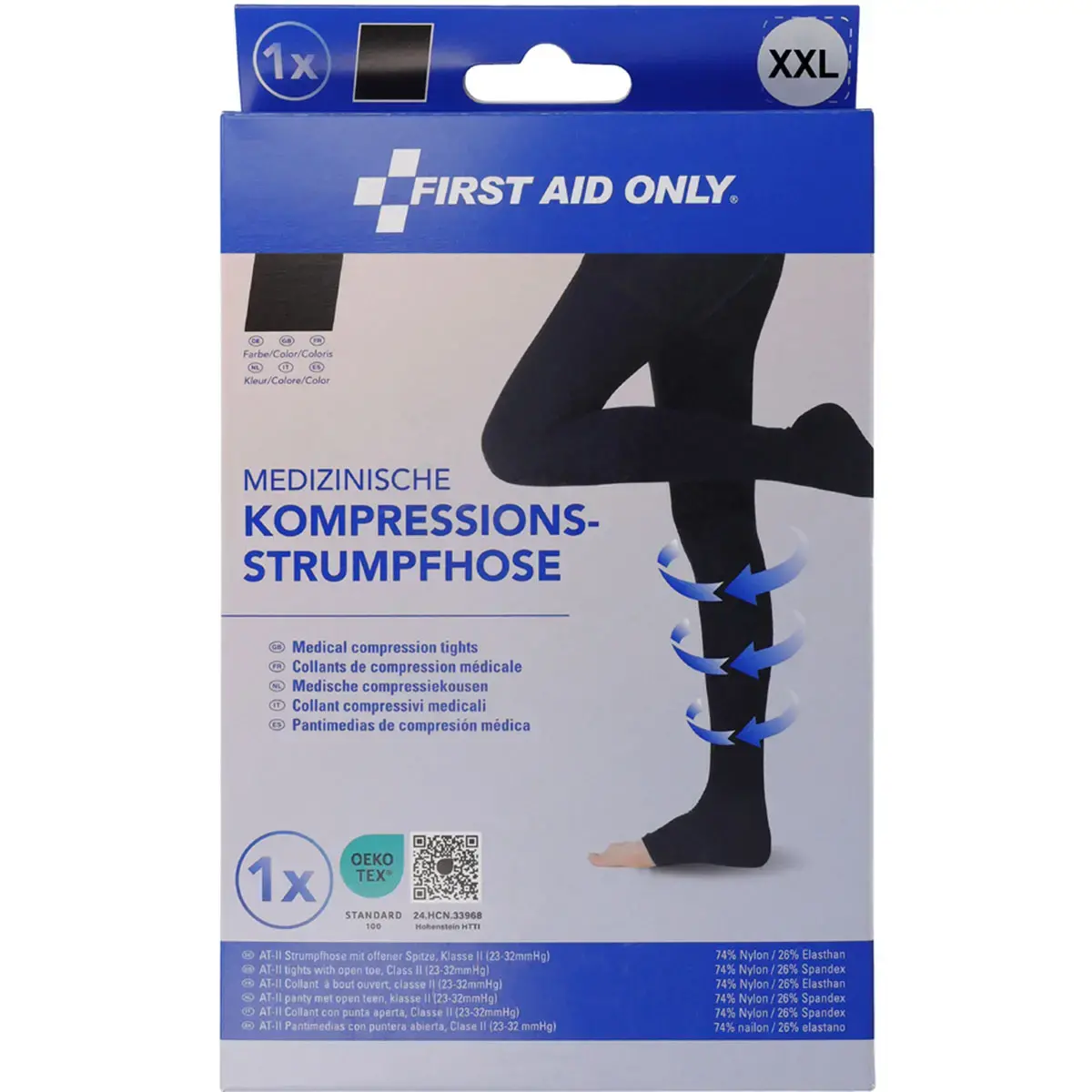Compressiekousen, XXL, zwart - First Aid Only